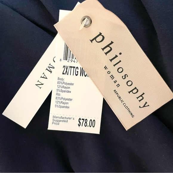 Philosophy “Merry” Christmas Pullover Sweatshirt NWT - Picture 5 of 6